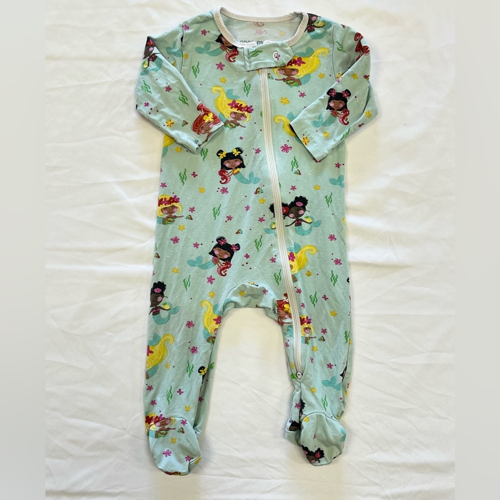 Charming Light‎ Blue mermaind Footie Pajamas